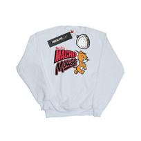 Tom And Jerry Mens Macho Mouse Sweatshirt M balta