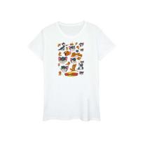 Tom And Jerry Womens/Ladies Many Faces Cotton Boyfriend T-Shirt S balta