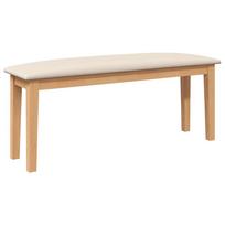 vidaXL Suoliukas 110 cm Medžio masyvo guma