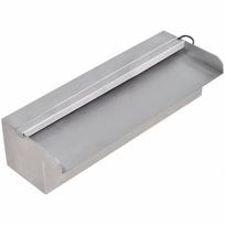 vidaXL Baseino fontanas su LED, 30cm, stačiak. formos, nerūdijantis plienas