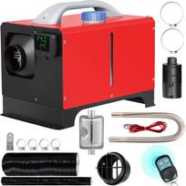 8KW 12V Diesel Car Heating Parking Heater Air Heater LCD Display Car red