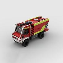 616 VNT. MOC-162805 Gaisrinės mašinos modelis Mažų dalelių surinkimo konstravimo kaladėlės „Pasidaryk pats“ Kūrybingas surinkimas Vaikų žaislai Kalėdinė dovana PDF Guide by Email brown