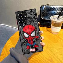 Cartoon Marvel Groot Spiderman Back Phone Cover Case for Samsung Galaxy S22 Plus S21 S23 Ultra S9 S25 Edge S20 S24 FE S10 Galaxy S23 Ultra black