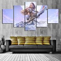 Žaidėjui 5 plokščių Horizon Zero Dawn vaizdo žaidimo sienos meno plakatai Drobės paveikslai HD spaudiniai Paveikslai Namų dekoras Svetainės dekoracija 20x35 20x45 20x55cm