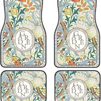 Cross-Border Flower Car Universal Floor Mat Amazon Temu Hair Crystal Velvet Dirt-Resistant Wear-Resistant Easy To Take Care of Mat 33 * 44Cm [single piece] rear