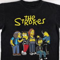 Kolekcija The Strokes Grupė Juokinga Dovana Gerbėjui Juoda S-2345XL Vyriški Marškinėliai Unisex Marškinėliai M yellow