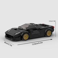 MOC lenktyninio automobilio surinkimo modelis miesto sportinio automobilio konstravimo kaladėlės kūrybiškos garažo žaislinės edukacinės kaladėlės Kalėdų vaikų dovana