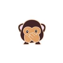 Cute Monkey and Gorilla Brooch - Japanese Korean Style Animal Badge for Student Backpacks