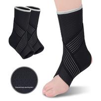 Adjustable Anti-Sprain Compression Ankle Brace for Men & Women, High-Top with Wraparound Support Medium