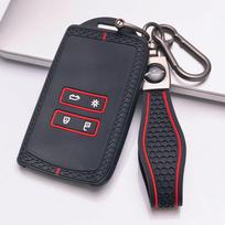 Key Cover for Renault Koleos Kadjar Arkana Clio Megane Captur Zoe Scenic with Keychain Anti-Scratch Guard Shockproof Protection Soft Grip Texture juoda