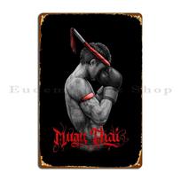 Muay Thai Boxing Fighter Metal Sign Cinema Pub Create Customized Club Tin Sign Poster 20X30CM