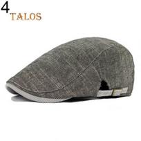 Men Vintage Cowboy Retro Cotton Cap Duckbill Beret Sunhat Casual Hip Hop Hat Unisex Hats tamsiai pilka spalva