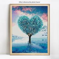 5D DIY Diamond Painting Scenic Eiffel Tower Full Round Embroidery Sale Picture Rhinestone Diamond 20X30 blue