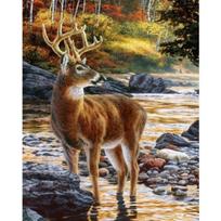 5D „pasidaryk pats“ deimantinis paveikslas „Sika Deer“ siuvinėjimas kryželiu krištolinio akmens mozaikos namų dekoras 20X30CM brown