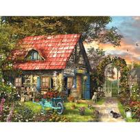 DIY Full Round Drill Diamond Painting Garden Shed Mosaic Embroidery Cross Stitch 20X30CM beige