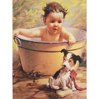 DIY Diamond Painting Cross Stitch Baby Shower Full Rhinestones Diamond Embroidery Dog 20X30CM beige