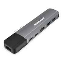 KEYSION USB HUB C HUB to Multi USB 3.0 HDMI Adapter USB Splitter for MacBook Pro Dock Thunderbolt 3 tamsiai pilka spalva