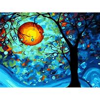 5D „pasidaryk pats“ deimantinis paveikslas Abstraktus medžio deimantinis siuvinėjimas Siuvinėjimas kryželiu namų dekoravimas 20X30CM blue