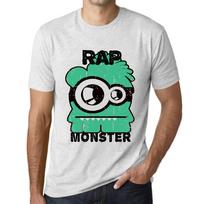 Men’s Vintage Tee Shirt Graphic T Shirt Rap Monster Vintage White XS baltos spalvos nuo blyksnio
