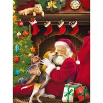 Full 5D Diy Diamond Painting Cartoon Santa Claus Embroidery Cross Stitch Home Decor Handmade Gift 25x30cm black