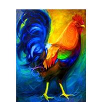 Visas 5D „Pasidaryk pats“ deimantinė tapyba Gyvūnas Višta Deimantinė siuvinėjimo kryželiu namų dekoracija Rankų darbo dovana 20x30cm orange
