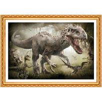 Viso apvalaus gręžimo 5D „pasidaryk pats“ deimantinis paveikslas „Gyvūnų dinozaurai“ 3D siuvinėjimo kryželiu dekoras 20X30CM beige
