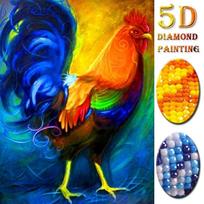 Deimantinis dažymas Gaidys Deimantinis Siuvinėjimas 5D „Pasidaryk pats“ paveikslėlių dekoravimas namų dovana, rankų darbo 20X30CM