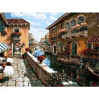Deimantinė tapyba Vandens miestas Venecija Deimantinė mozaika Peizažas Kryželiu siuvinėjimas Deimantinė siuvinėjimo technika 5D Pasidaryk pats Namų dekoras 20X30CM gray