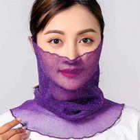 Sun Protection Variety Small Scarves Women's Wild Collar Multi-functional Scarf violetinė