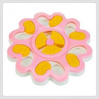 Dog Toy Puppy Feeder Puzzle to Improve IQ Interactive Feeding Pet Dog Training Game Feeder Relieve Boredom and Fun rožinė