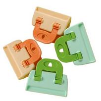 4 Pcs/Set Kitchen Storage Bag Clips Sealer Food Organizer Fresh Chips Coffee Snack Bag Clip green