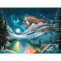 5d „pasidaryk pats“ deimantinis paveikslas „Aurora“ deimantinis siuvinėjimas, mozaika, naktinis vaizdas, krištoliniai akmenys paveikslėlis, miegamojo apdaila Full Round 20X30CM raudona