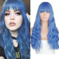 MERISIHAIR sintetinis karščiui atsparus moteriškas perukas su kirpčiukais Ombre Red Brown Cosplay ilgų banguotų garbanotų plaukų perukas Lolita white