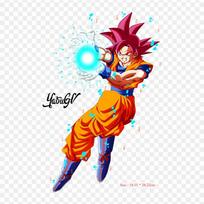 Pleistukai drabužiams, krepšiui, lygintuvu klijuojami šiluminiai lipdukai, Goku Ssj Dios, Goku Super Saiyan raštas, skalbiami, šilumos perdavimo
