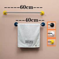 Towel Rack Rag Rack Slipper Rack Bathroom Toilet Towel Bar Kitchen Single Rod Thickened Simple Rack Multi-color Optional Hanging Rack 1pc-40cm mėlyna