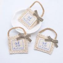 10Pcs 60*70mm Flower Handbags Shape Applique Flatback Scrapbooking Ornamnet Patches Accessories DIY Crafts Supplies smėlis