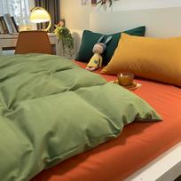 Mergaitės širdis Ins vėjo lova Keturių dalių nuogas miego plaunamos medvilnės studentų bendrabučio antklodės užvalkalas paklodė Gaivus skandinaviškas 4 dalys Double brown