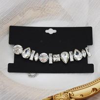 Geometriniai Crystal Choker karoliai moterims Water Drop raktikaulio grandinės karoliai pareiškimai papuošalai dovanos sidabras