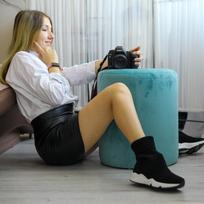 Fujin Moteriški žieminiai batai Sniego sportbačiai Moteriški sniego batai Flock Stretch Kojinės Kvėpuojanti platforma Pliušiniai kailiniai batai Zomšiniai šilti batai 40 ruda