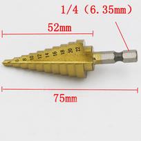 (Nikita) 422MM HSS 4241 šešiakampis titano kūgio grąžto skylių pjoviklis lakštiniam metalui One Size geltona