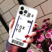 Telefono dėklas, skirtas iPhone 14 13 12 11 Pro Max Xs Xr X 12mini 14 Plus, skrydžio bilietas JAV Londonas Tokijas, telefono dėklas Funda Capa Cell iPhone 11Pro