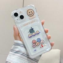 Skaidrus Butterfly kortelės lizdo dėklas, skirtas iPhone 14 13 12 11 Pro Max Xr Xs Se 2020 2022 7 8 Plus minkštas kišenės laikiklis piniginės dangtelis For iPhone 13 white