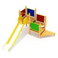 Medinė vaikų žaidimų aikštelė Model 5-B