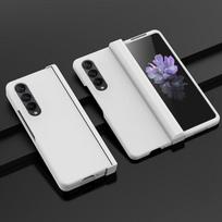 Anti -Dust Fold4 Cell Phone Accessories Case For Samsung Galaxy Z Fold4 Fold 4 Fold3 Fold 3 Zfold4 Non -Slip Folding Cover Zfold3 for Samsung Z Fold 3 balta