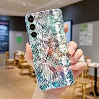Prabangus minkštas dėklas, skirtas Samsung Galaxy Note 20 Ultra 10 Plus 8 9 S22 S20 Fe S21 Note10 Lite telefono dangtelis Gg Snake Skin Pattern Funda Samsung Note 20 5G white