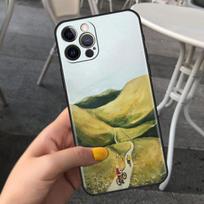 Cellphone Case For Apple Iphone 13 12 11 Pro 7 8 Plus Black Cubierta X Xr 6 6s 5 5s Luxury Funda Para Movil Cartoon Scenery Girl for iPhone 8 7 black