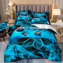 3D Game Controller Bedding Set Player Duvet and Pillowcase 2/3 Pieces of Microfiber Fabric AU240 * 270 Full Size Home Decoration Baby 100x135cm