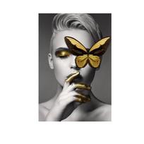 Abstract Canvas Painting Woman Body Butterfly Art Posters And Prints Wall Pictures For Living Room Modern Home Decor Wall Art 21cm×30cm No Frame black