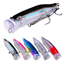 Popper Fishing Lure Weights 9.4G/7CM Bait Poppers Topwater Lure Trolling Lures Pesca Wobbler Articulos De Pesca Isca Artificial gray