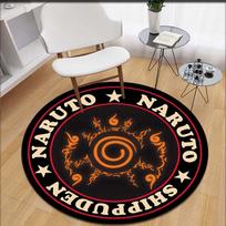 Anime Naruto Print kiliminės dangos kilimėliai Apvalus kilimas svetainei grindų kilimėlis Flanelinis neslystantis kilimėlis vaikams 60cm